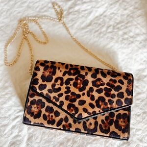 Leopard Print Envelope Bag